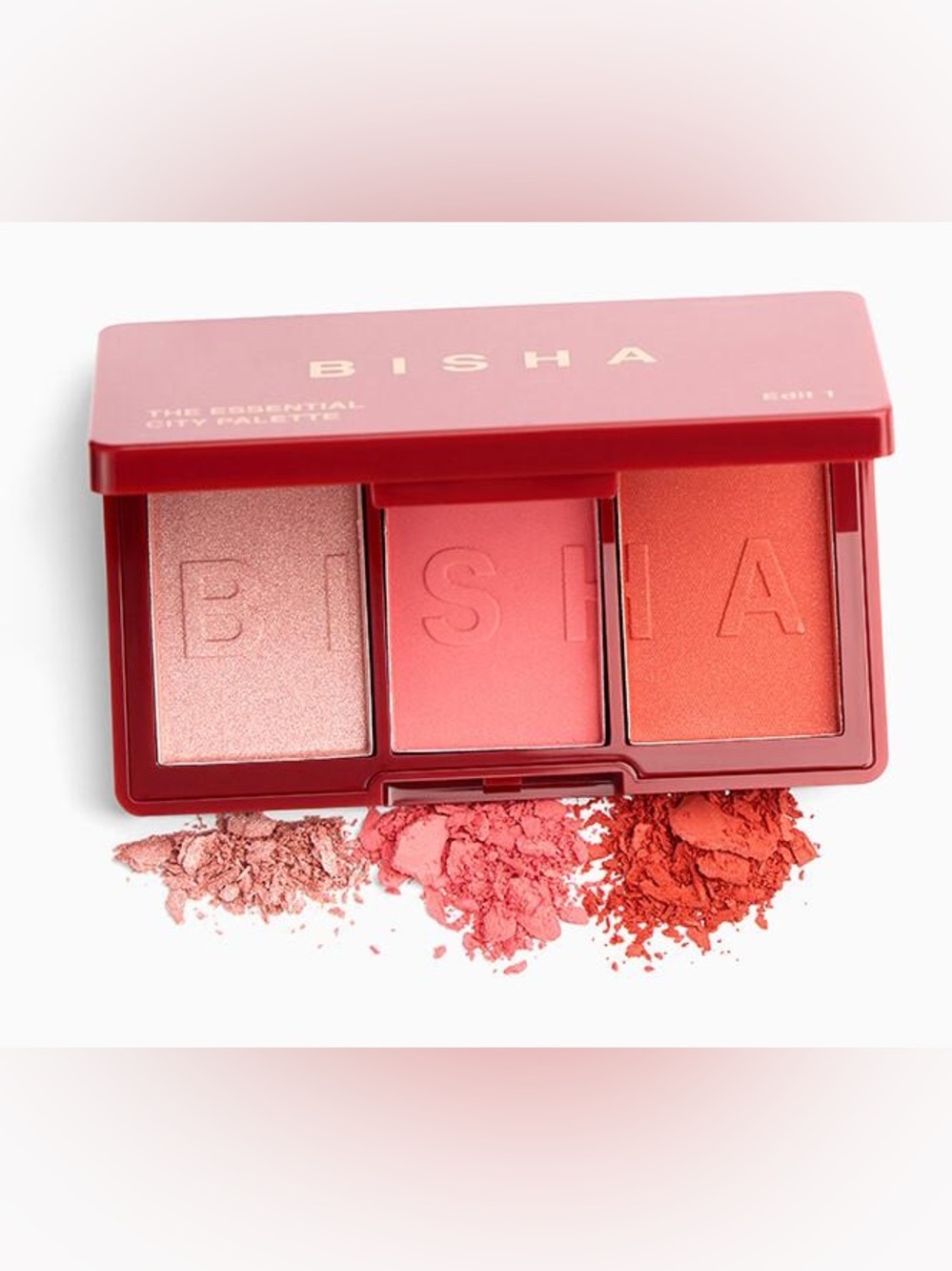 BISHA Essential City Palette in Edit 1 Highlighter Blush Miami West LA Chicago